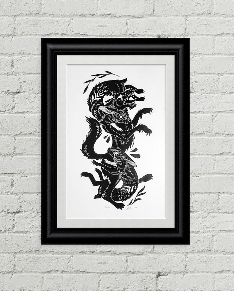 Fight or Flight | Screen Printed Art Print | Rot Iron Co. | Sonya Lacroix