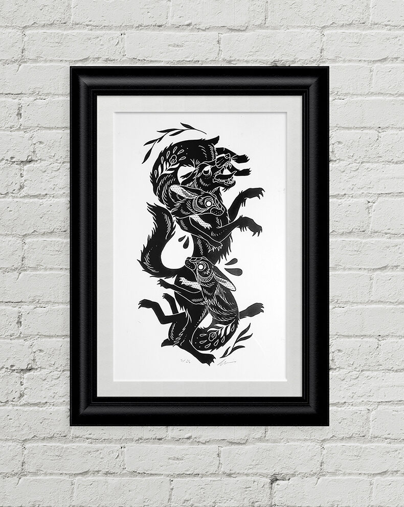 Fight or Flight | Screen Printed Art Print | Rot Iron Co. | Sonya Lacroix
