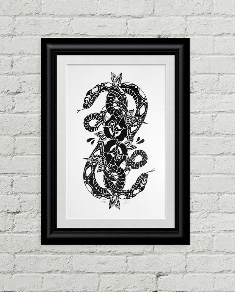 Intertwined | Screen Printed Art Print | Rot Iron Co. | Sonya Lacroix