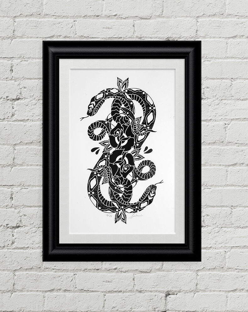 Intertwined | Screen Printed Art Print | Rot Iron Co. | Sonya Lacroix