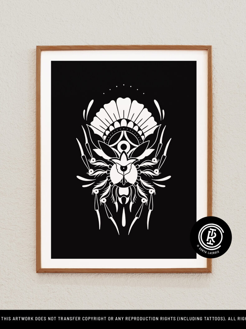 Spider Floral, Art Print (8.5"x11")