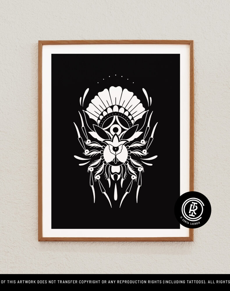 Spider Floral, Art Print (8.5"x11")