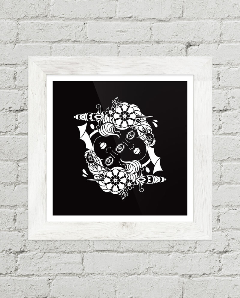 Traditional Tattoo Siamese Lady Heads Art Print | Rot Iron Co. | Sonya Lacroix