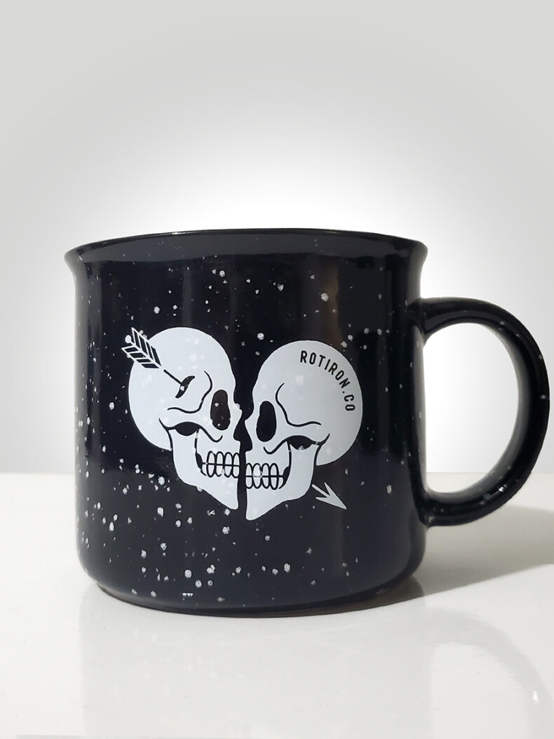 Skull Heart – Ceramic Campfire Mug - 15oz