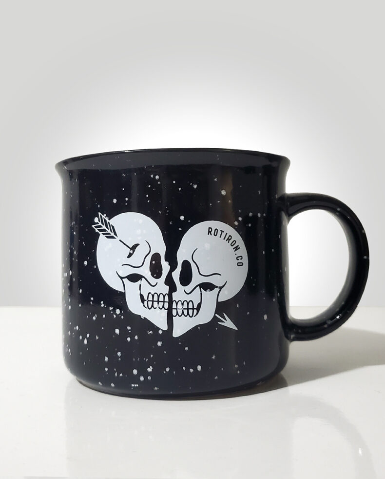 Skull Heart – Ceramic Campfire Mug - 15oz