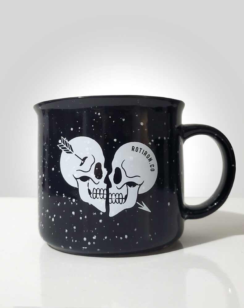 Skull Heart – Ceramic Campfire Mug - 15oz