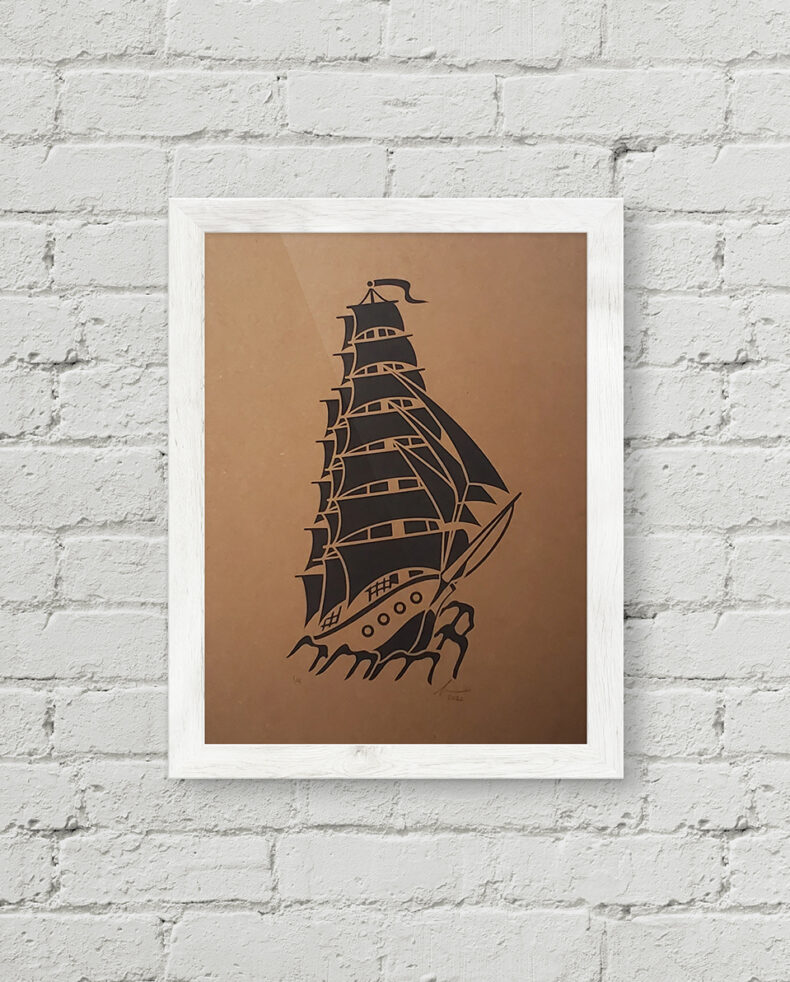 Clipper Ship, Art Print - Craft (8.3"x11")