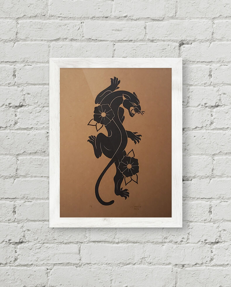 Crawling Panther, Art Print - Craft (8.3"x11")
