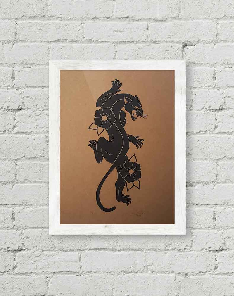 Crawling Panther, Art Print - Craft (8.3"x11")