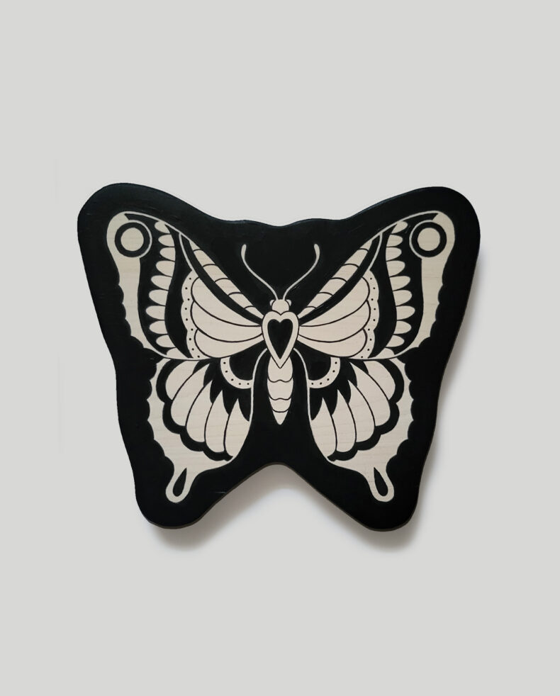 Traditional Butterfly Wood Plaque (9.75"x8.5"x.75")