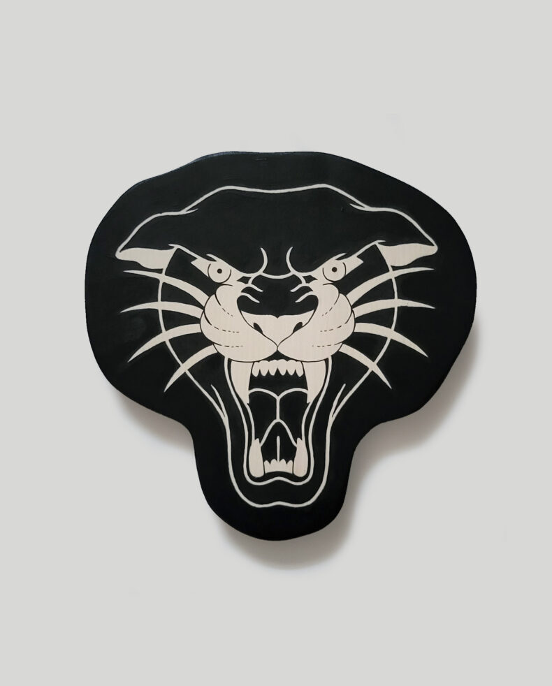 Panther Head Wood Plaque (9"x9"x.75")