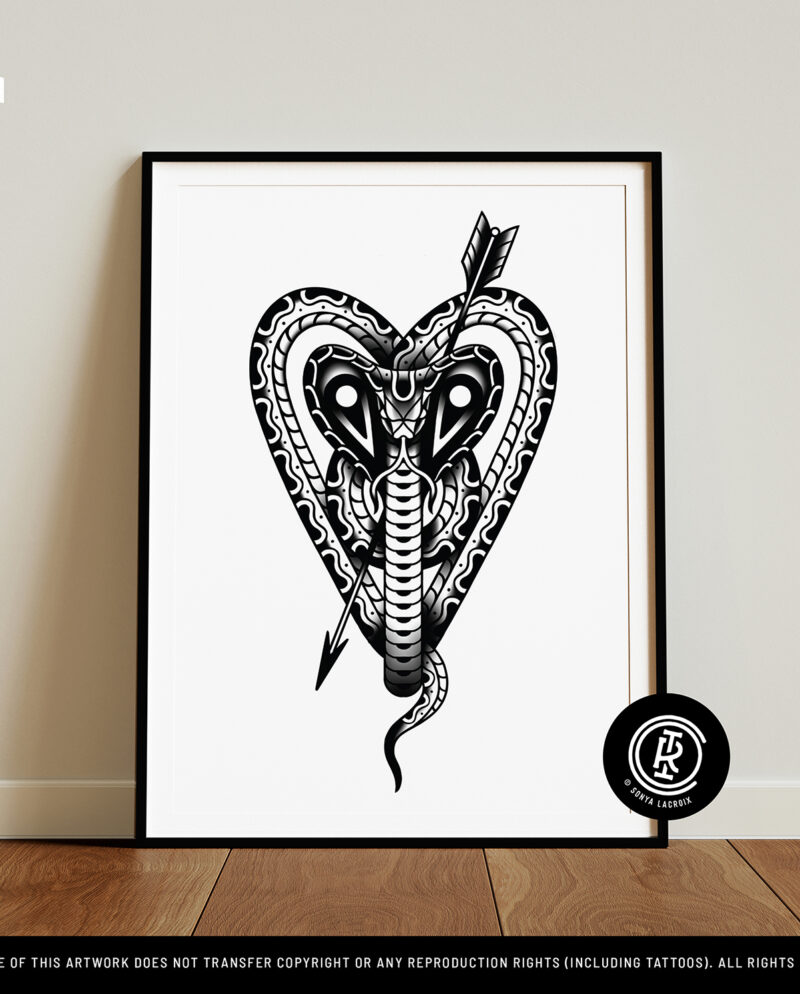 Cobra Heart (12"x16")
