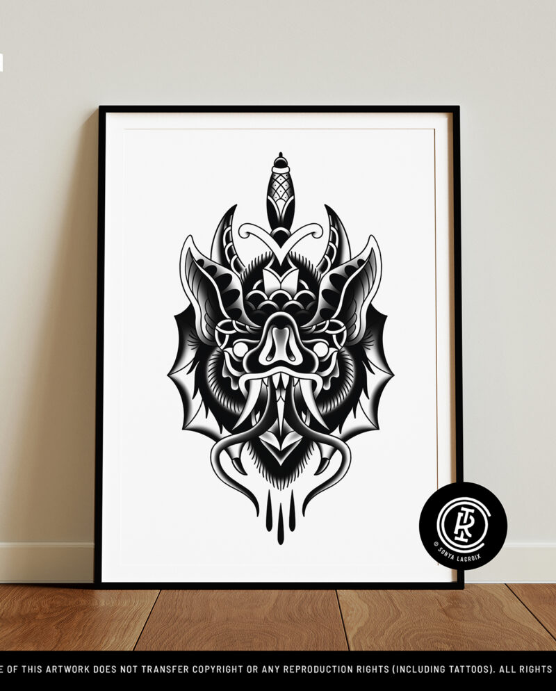 Bat Demon (12"x16")
