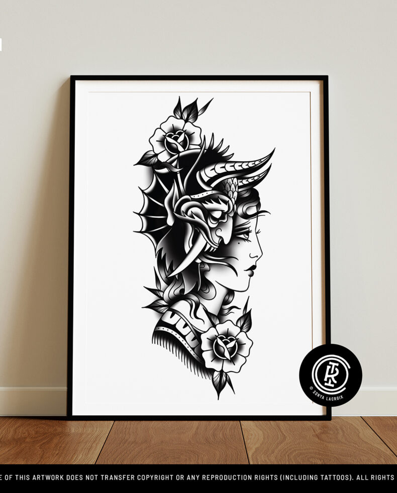Devil on Your Shoulder, Art Print (12"x16")