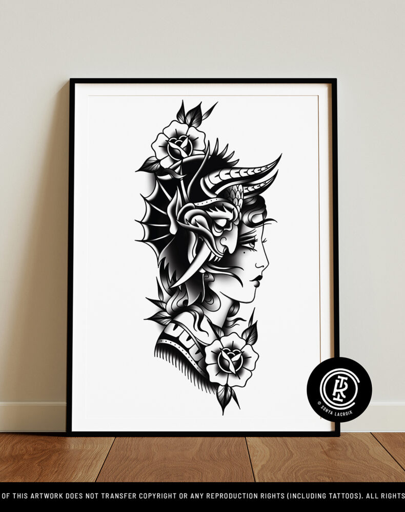 Devil on Your Shoulder, Art Print (12"x16")