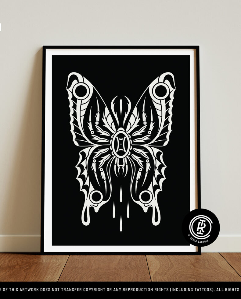 Spider Butterfly, Art Print (12"x16")
