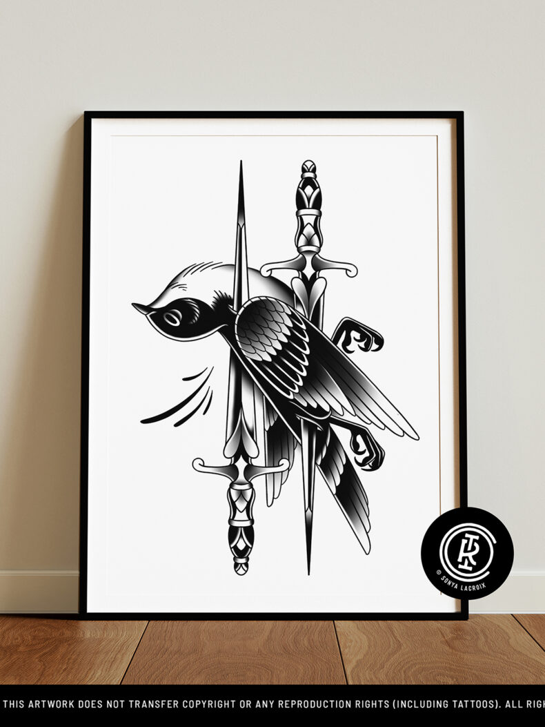 Dead Bird, Art Print (12"x16")
