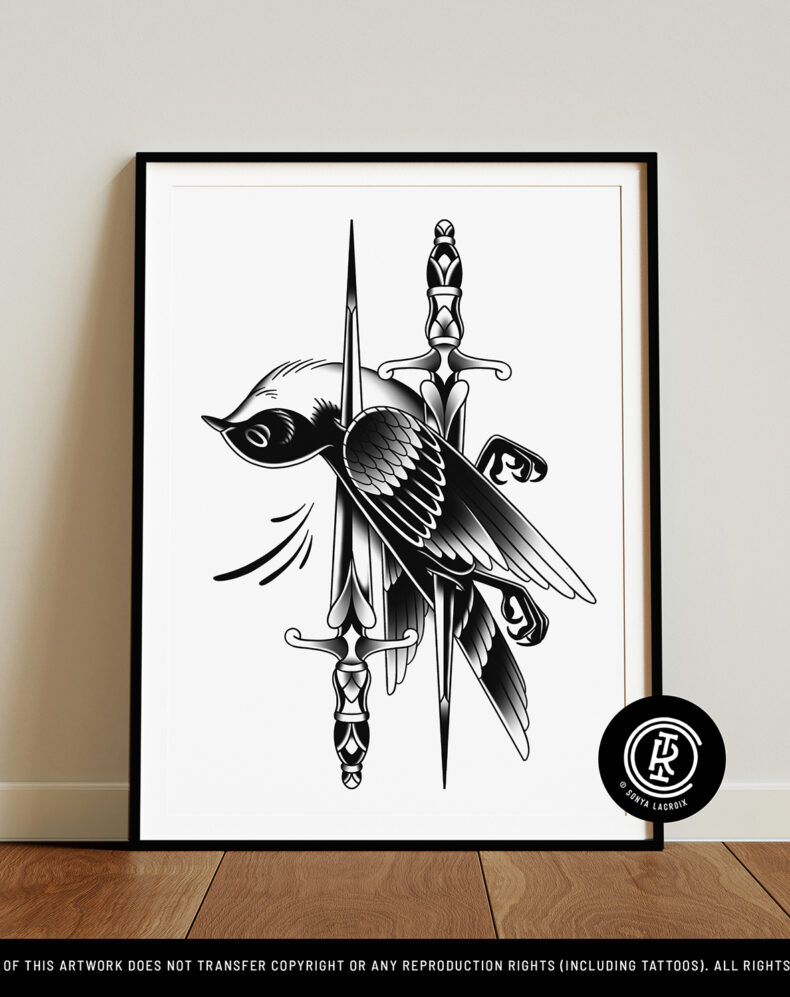 Dead Bird, Art Print (12"x16")