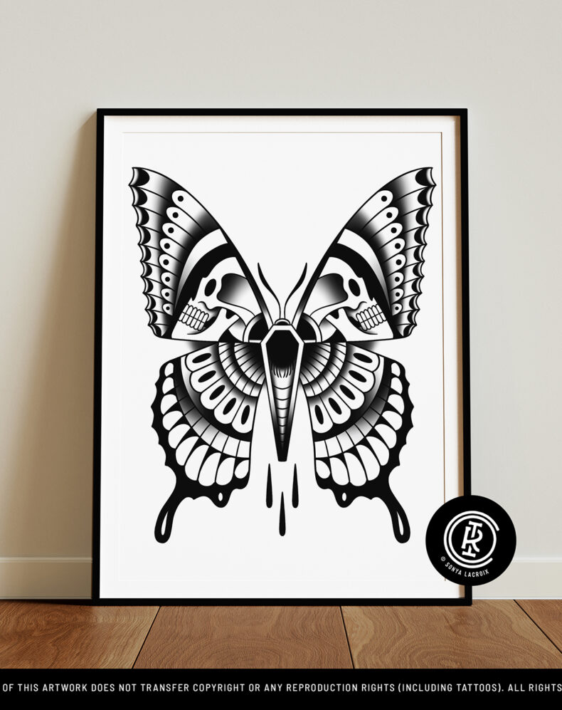 Dead Butterfly, Art Print (12"x16")
